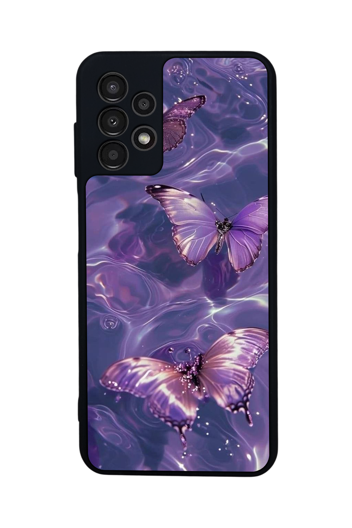 Samsung Galaxy A23 Uyumlu Kelebek Tasarımlı Glossy Premium Kılıf