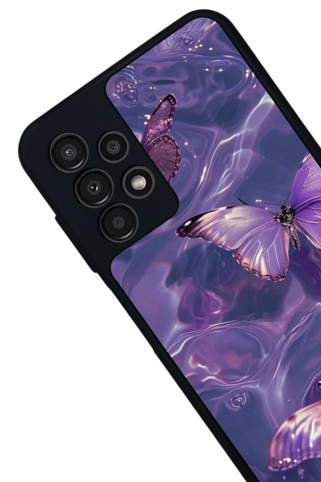 Samsung Galaxy A23 Uyumlu Kelebek Tasarımlı Glossy Premium Kılıf