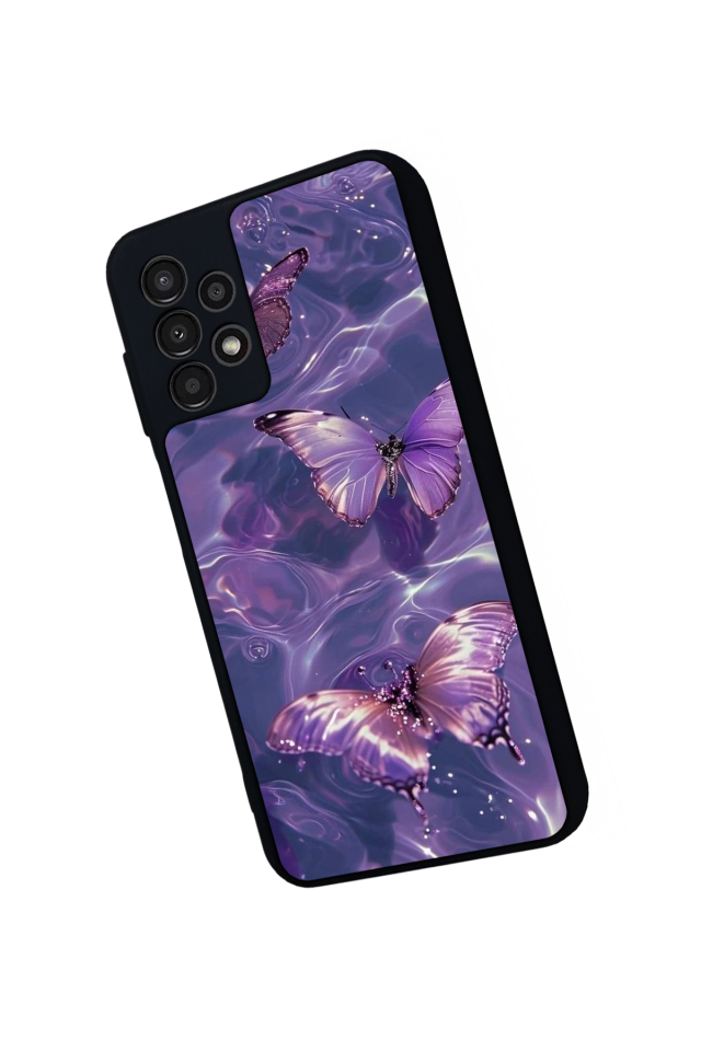 Samsung Galaxy A23 Uyumlu Kelebek Tasarımlı Glossy Premium Kılıf