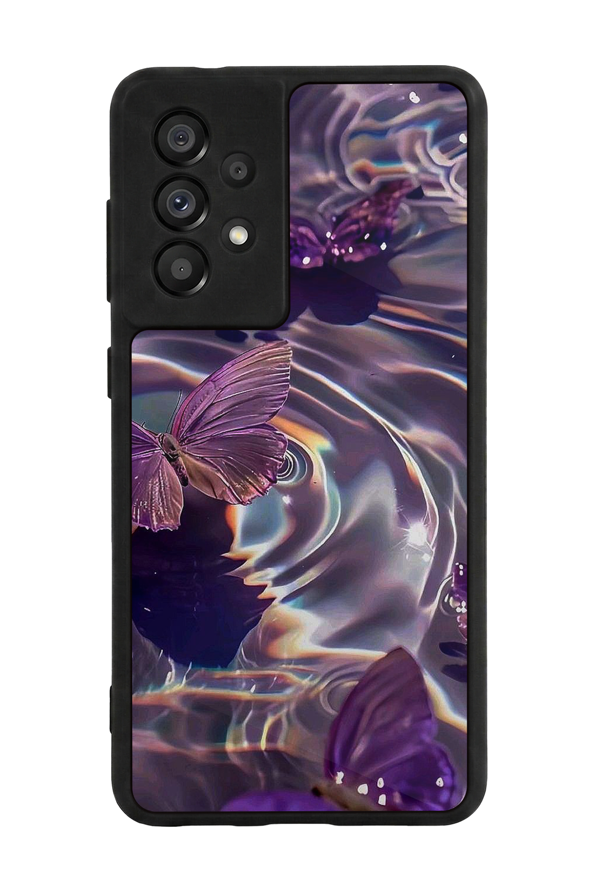Samsung Galaxy A73 Uyumlu Kelebek Tasarımlı Glossy Premium Kılıf