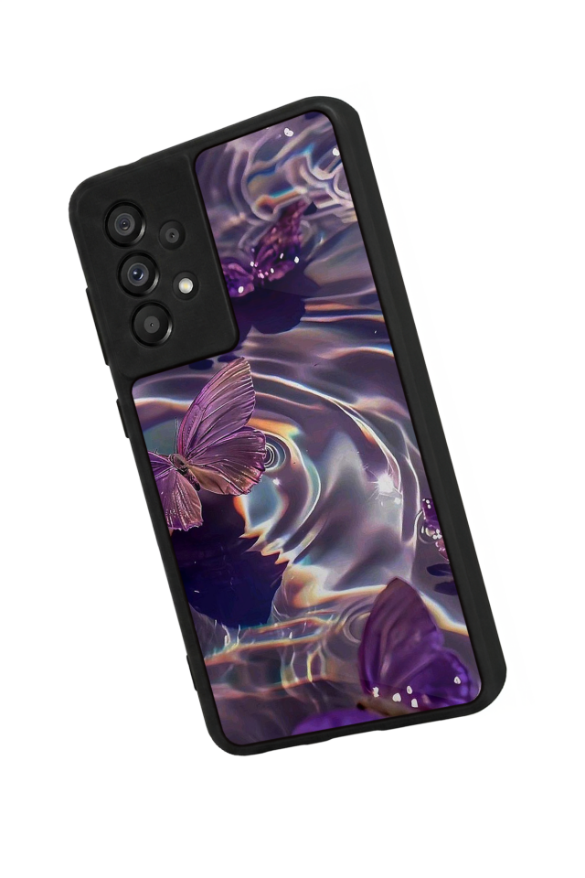 Samsung Galaxy A73 Uyumlu Kelebek Tasarımlı Glossy Premium Kılıf