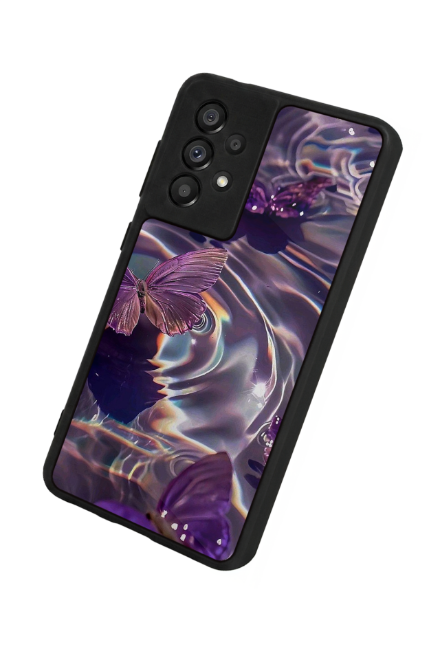 Samsung Galaxy A73 Uyumlu Kelebek Tasarımlı Glossy Premium Kılıf