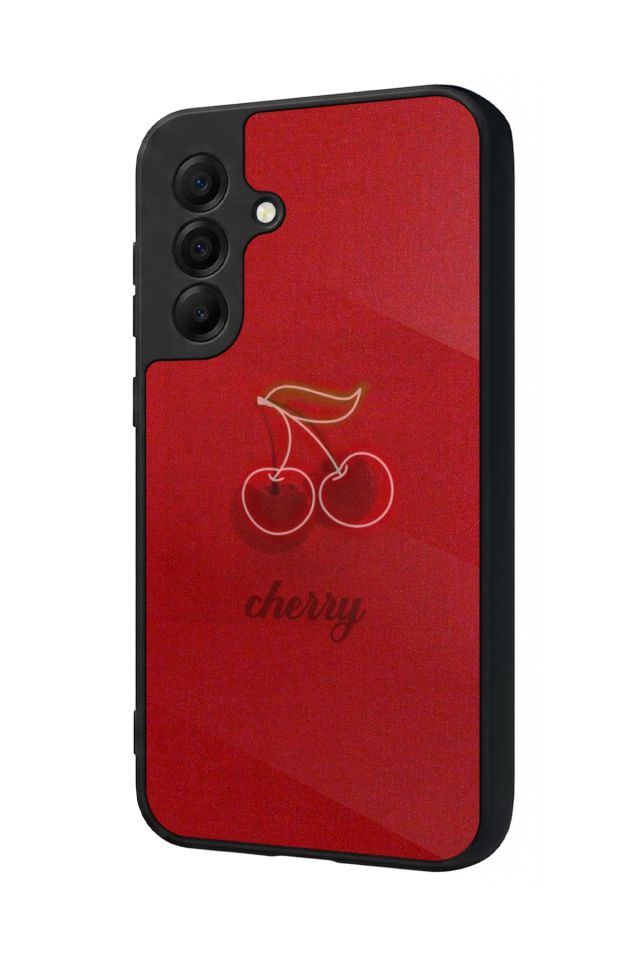 Samsung Galaxy A17 Uyumlu Kiraz Tasarımlı Glossy Premium Kılıf