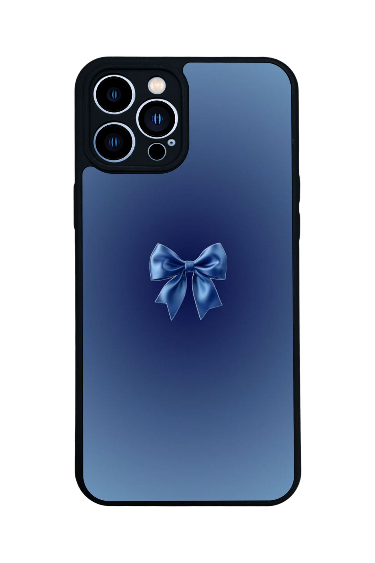 iPhone 12 Pro Max Uyumlu Kurdele Tasarımlı Glossy Premium Kılıf