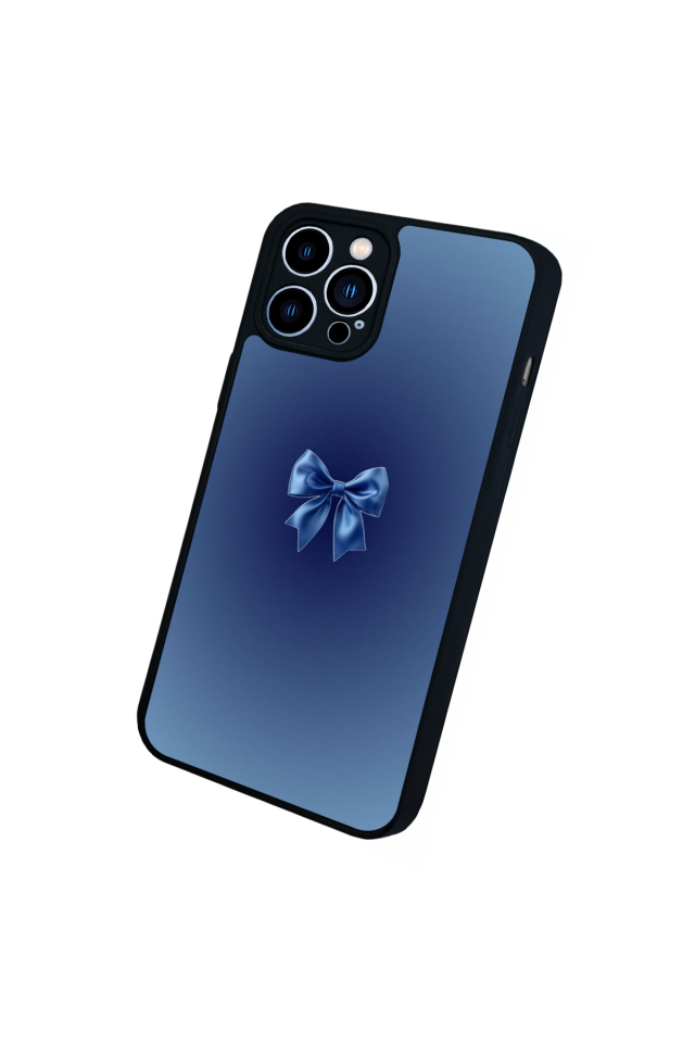 iPhone 12 Pro Max Uyumlu Kurdele Tasarımlı Glossy Premium Kılıf