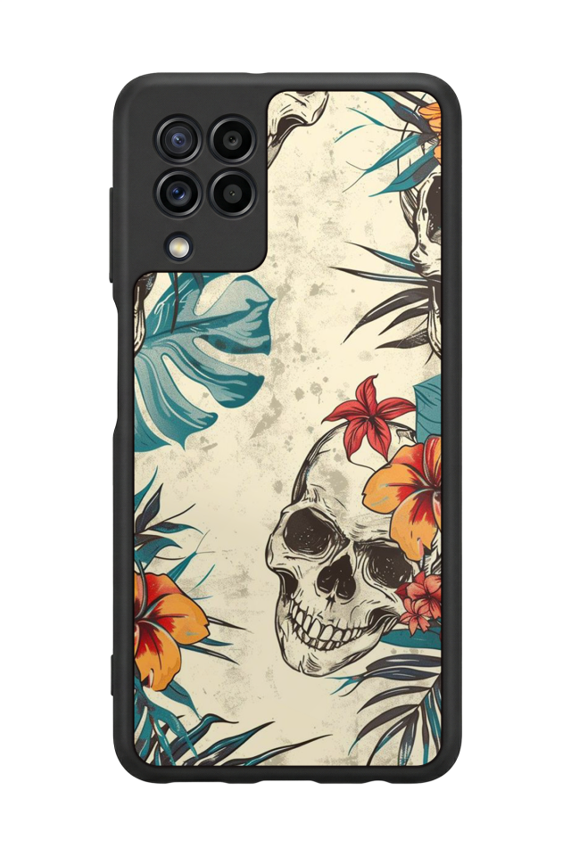 Samsung Galaxy M32 Uyumlu KuruKafa Tasarımlı Glossy Premium Kılıf