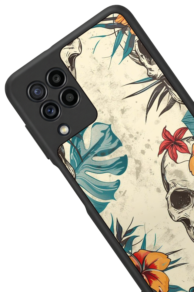 Samsung Galaxy M32 Uyumlu KuruKafa Tasarımlı Glossy Premium Kılıf