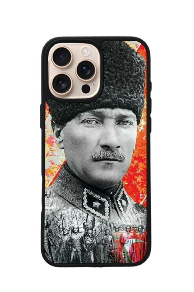 iPhone 16 Pro Max Uyumlu Mustafa Kemal Ataturk Tasarımlı Glossy Premium Kılıf