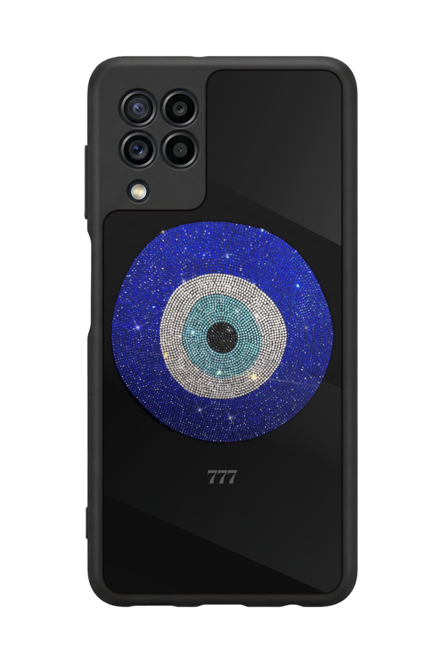 Samsung Galaxy M22 Uyumlu Nazar Tasarımlı Glossy Premium Kılıf