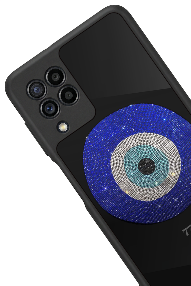 Samsung Galaxy M22 Uyumlu Nazar Tasarımlı Glossy Premium Kılıf