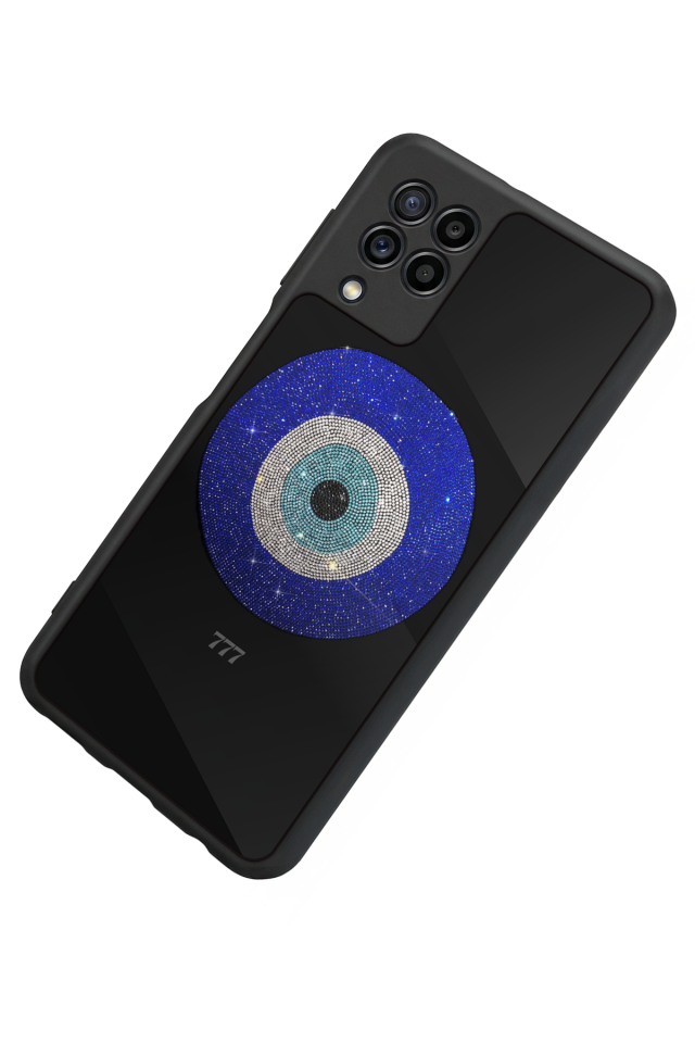 Samsung Galaxy M22 Uyumlu Nazar Tasarımlı Glossy Premium Kılıf
