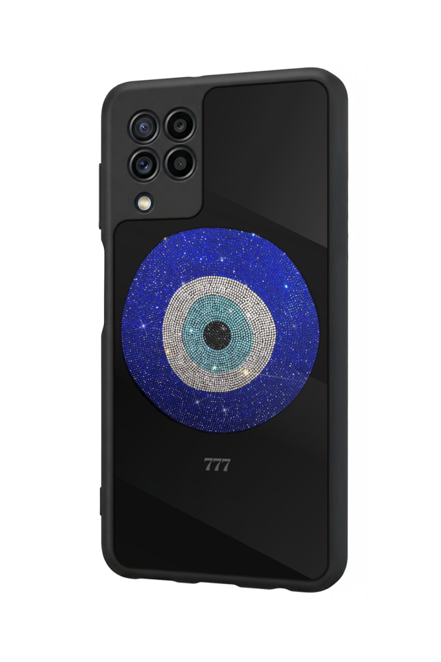 Samsung Galaxy M22 Uyumlu Nazar Tasarımlı Glossy Premium Kılıf