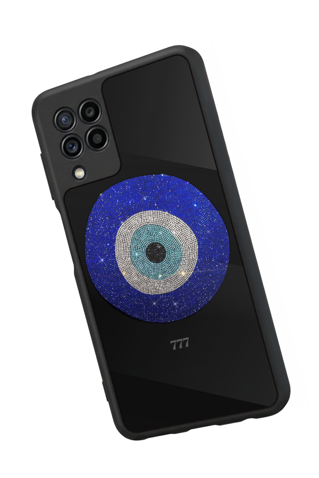 Samsung Galaxy M22 Uyumlu Nazar Tasarımlı Glossy Premium Kılıf