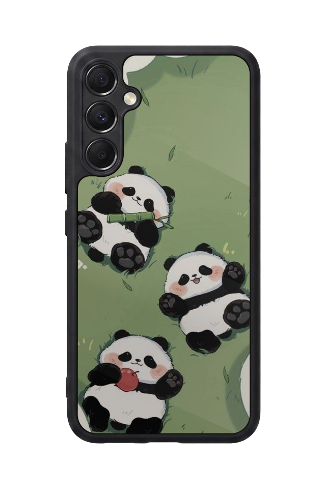 Samsung Galaxy A34 Uyumlu Panda Tasarımlı Glossy Premium Kılıf