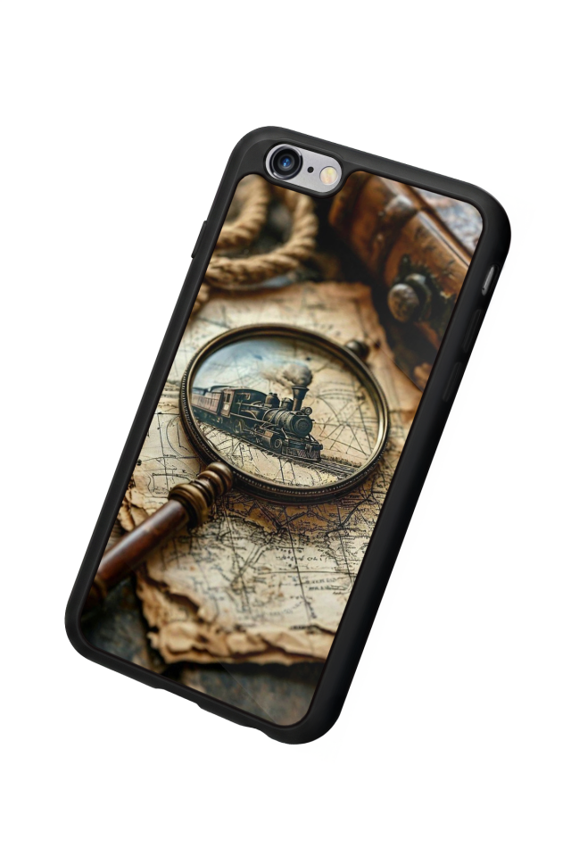 iPhone 6s Plus Uyumlu Pusula Tasarımlı Glossy Premium Kılıf