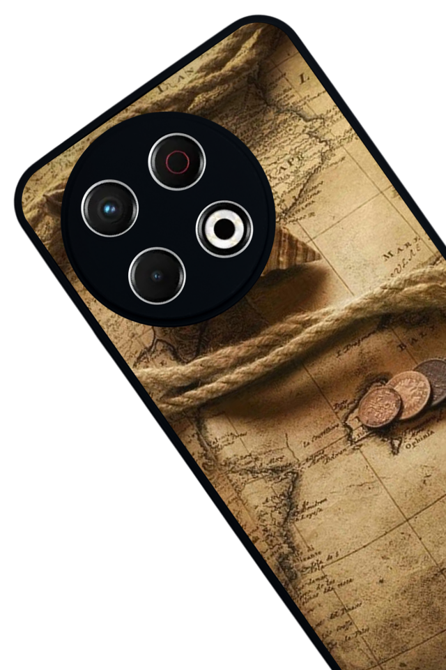 Tecno Spark 30 Pro Uyumlu Pusula Tasarımlı Glossy Premium Kılıf