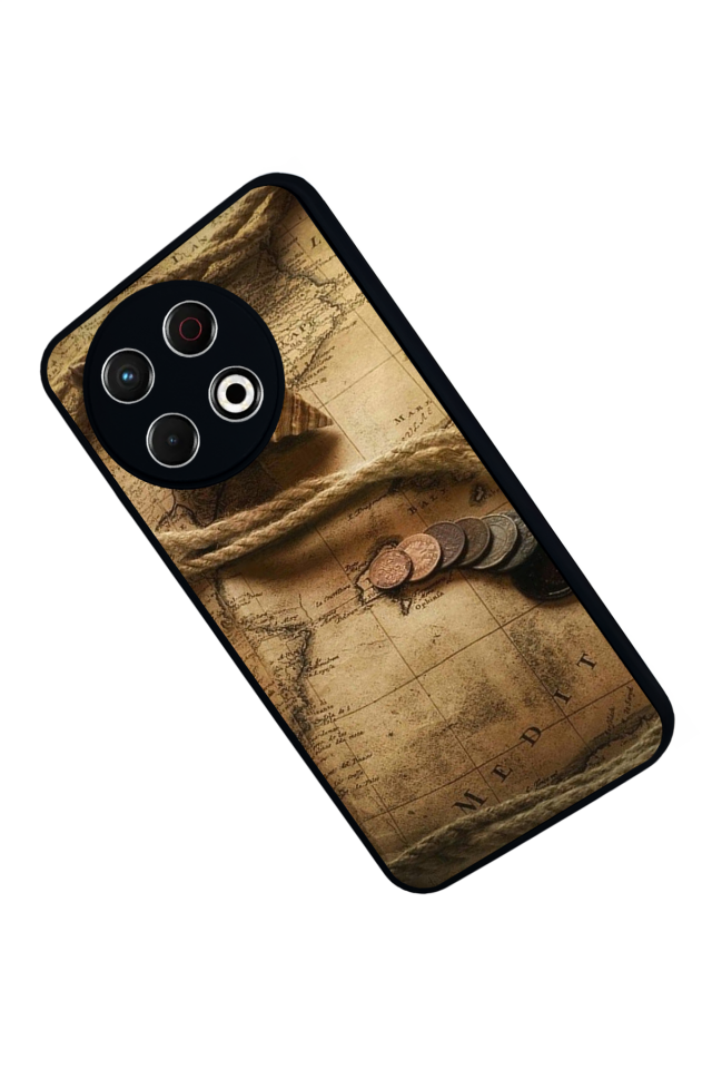 Tecno Spark 30 Pro Uyumlu Pusula Tasarımlı Glossy Premium Kılıf