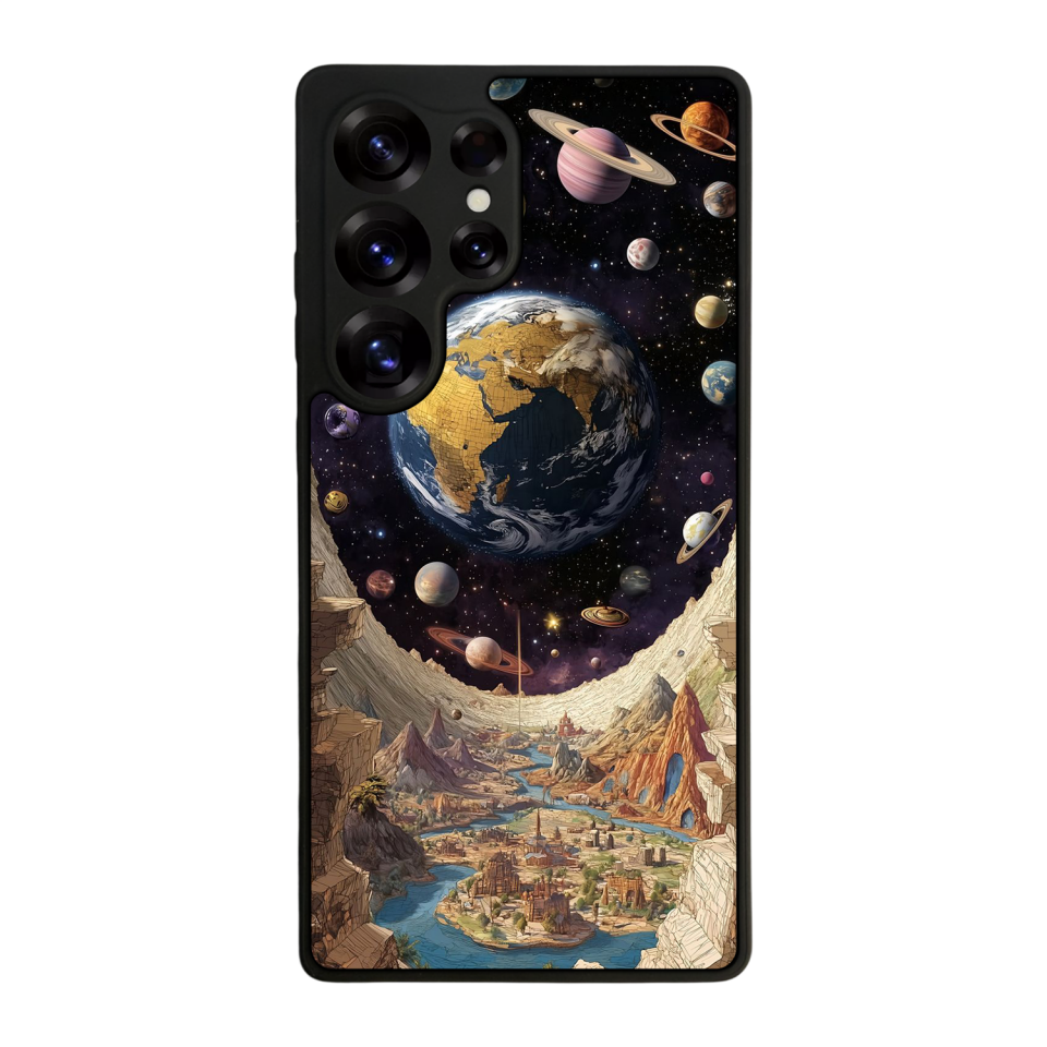 Samsung Galaxy S25 Ultra Uyumlu Uzay Tasarımlı Glossy Premium Kılıf