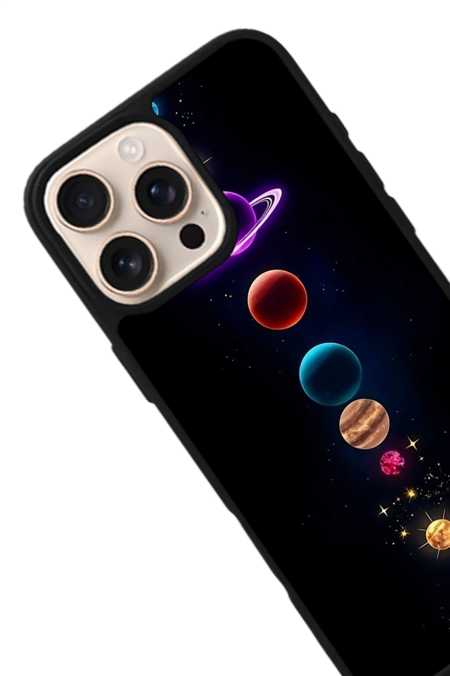 iPhone 15 Pro Uyumlu Uzay Tasarımlı Glossy Premium Kılıf