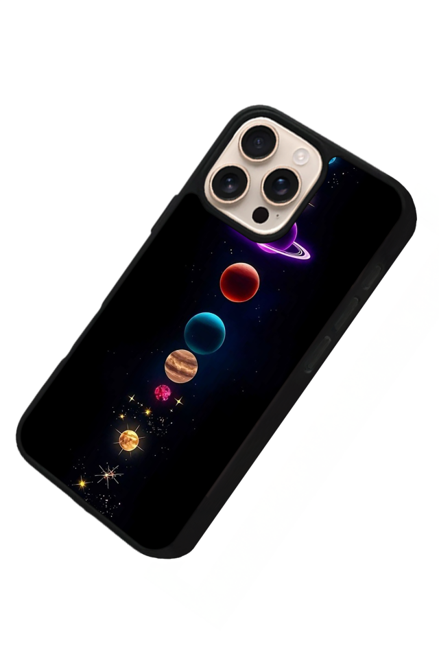 iPhone 15 Pro Uyumlu Uzay Tasarımlı Glossy Premium Kılıf