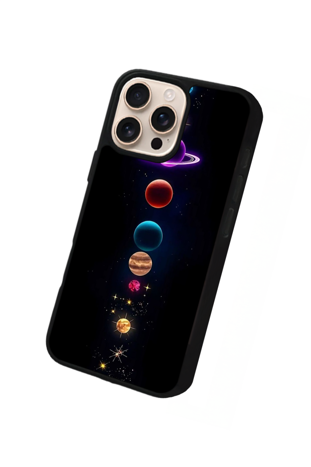 iPhone 15 Pro Uyumlu Uzay Tasarımlı Glossy Premium Kılıf