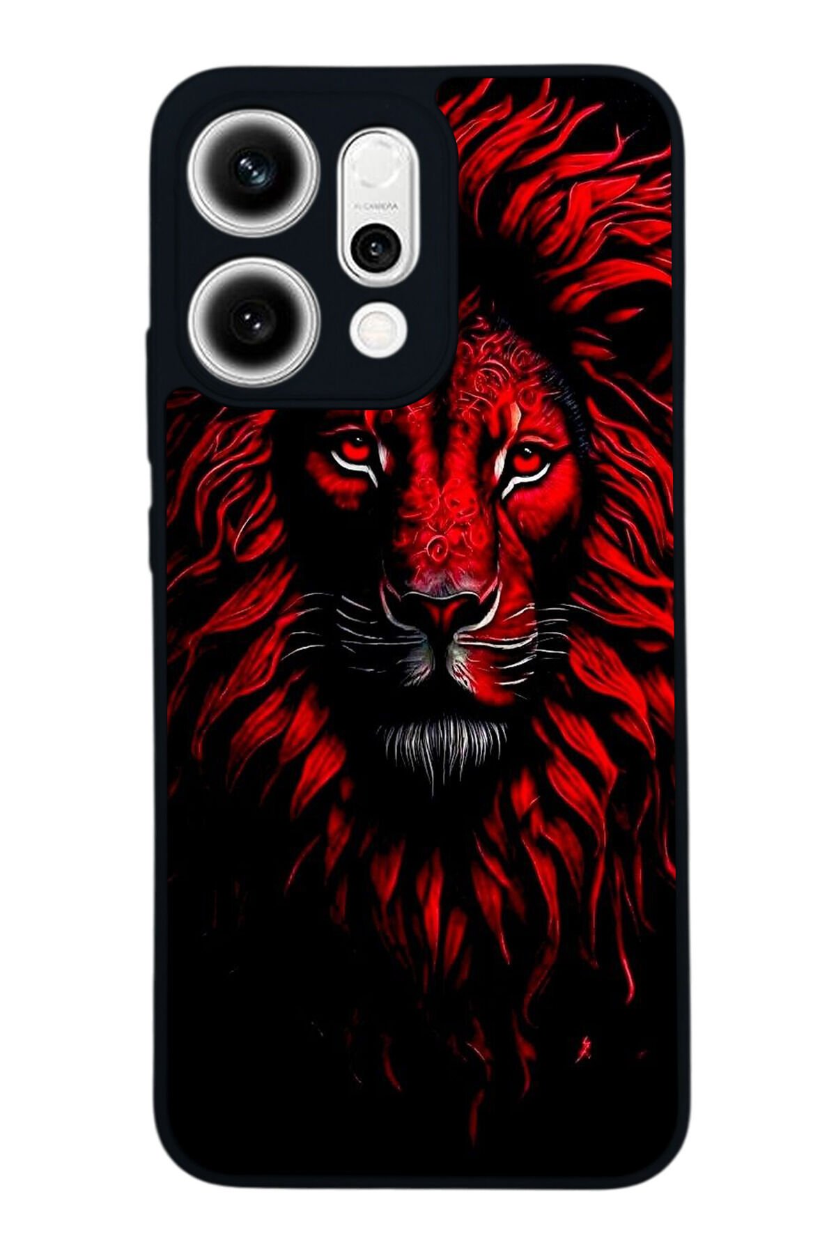 Oppo Reno 14 Uyumlu Aslan Tasarımlı Glossy Premium Kılıf