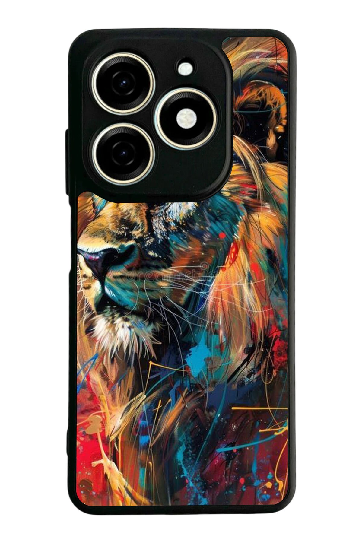 Infınıx Smart 8 Pro Uyumlu Aslan Tasarımlı Glossy Premium Kılıf