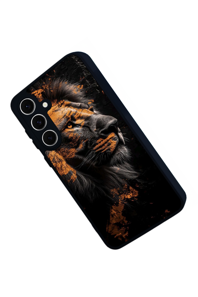 Samsung Galaxy S24 FE Uyumlu Aslan Tasarımlı Glossy Premium Kılıf