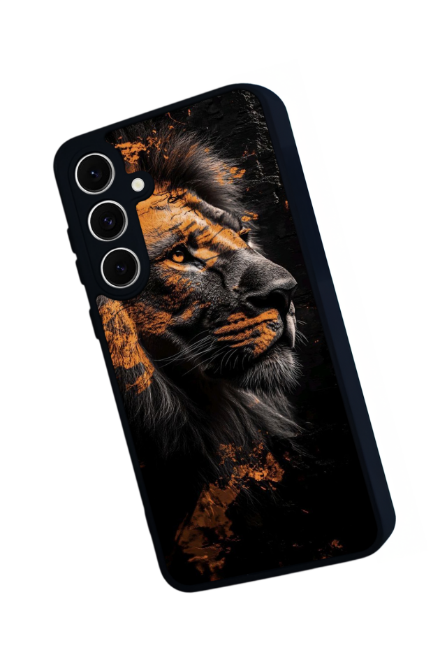 Samsung Galaxy S24 FE Uyumlu Aslan Tasarımlı Glossy Premium Kılıf