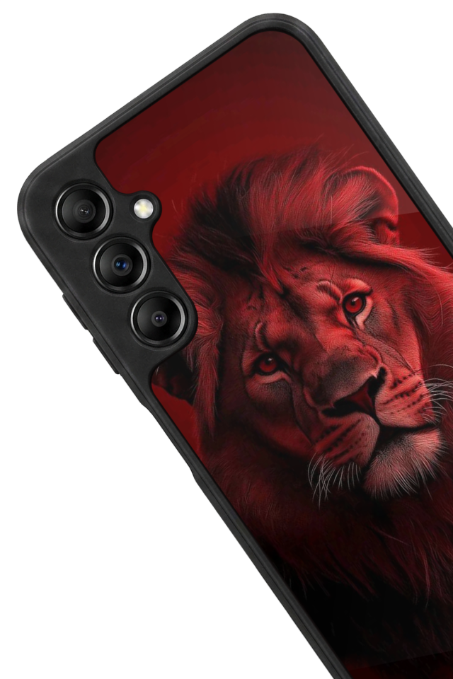 Samsung Galaxy A14 Uyumlu Aslan Tasarımlı Glossy Premium Kılıf