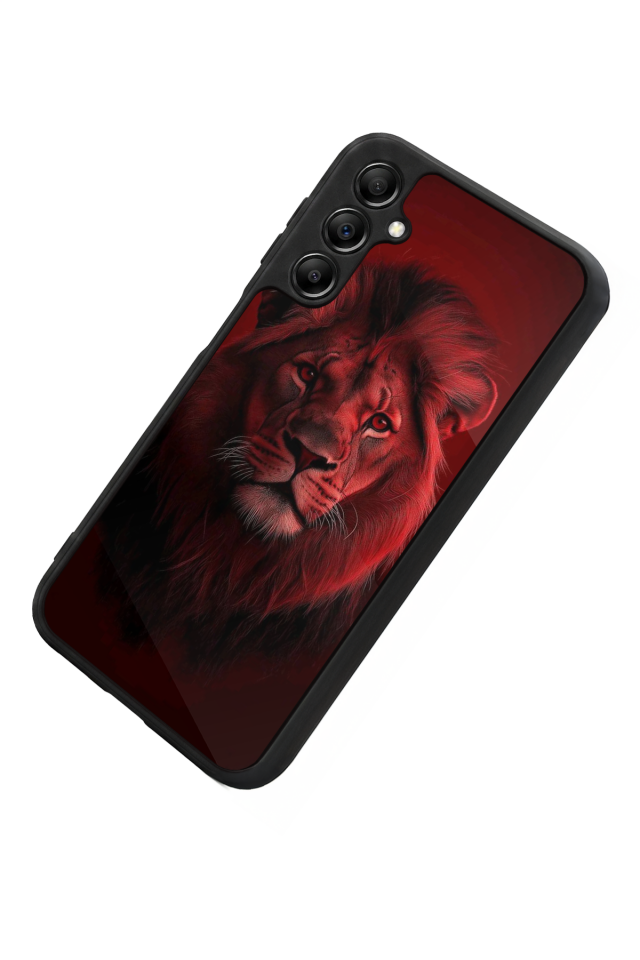 Samsung Galaxy A14 Uyumlu Aslan Tasarımlı Glossy Premium Kılıf