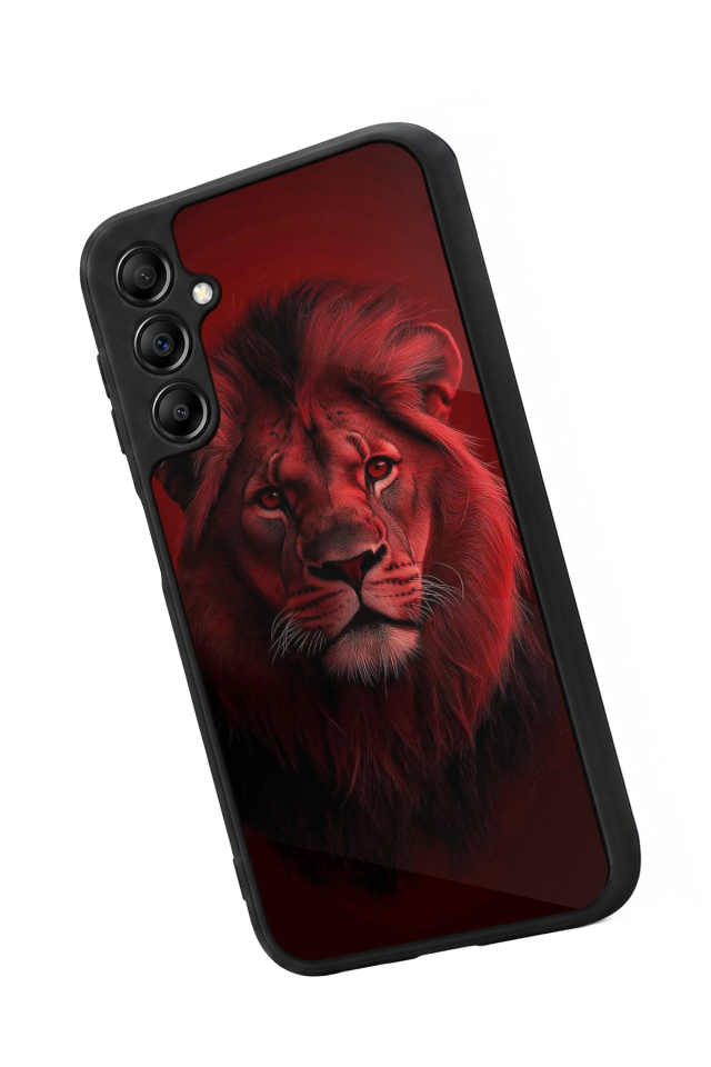 Samsung Galaxy A14 Uyumlu Aslan Tasarımlı Glossy Premium Kılıf