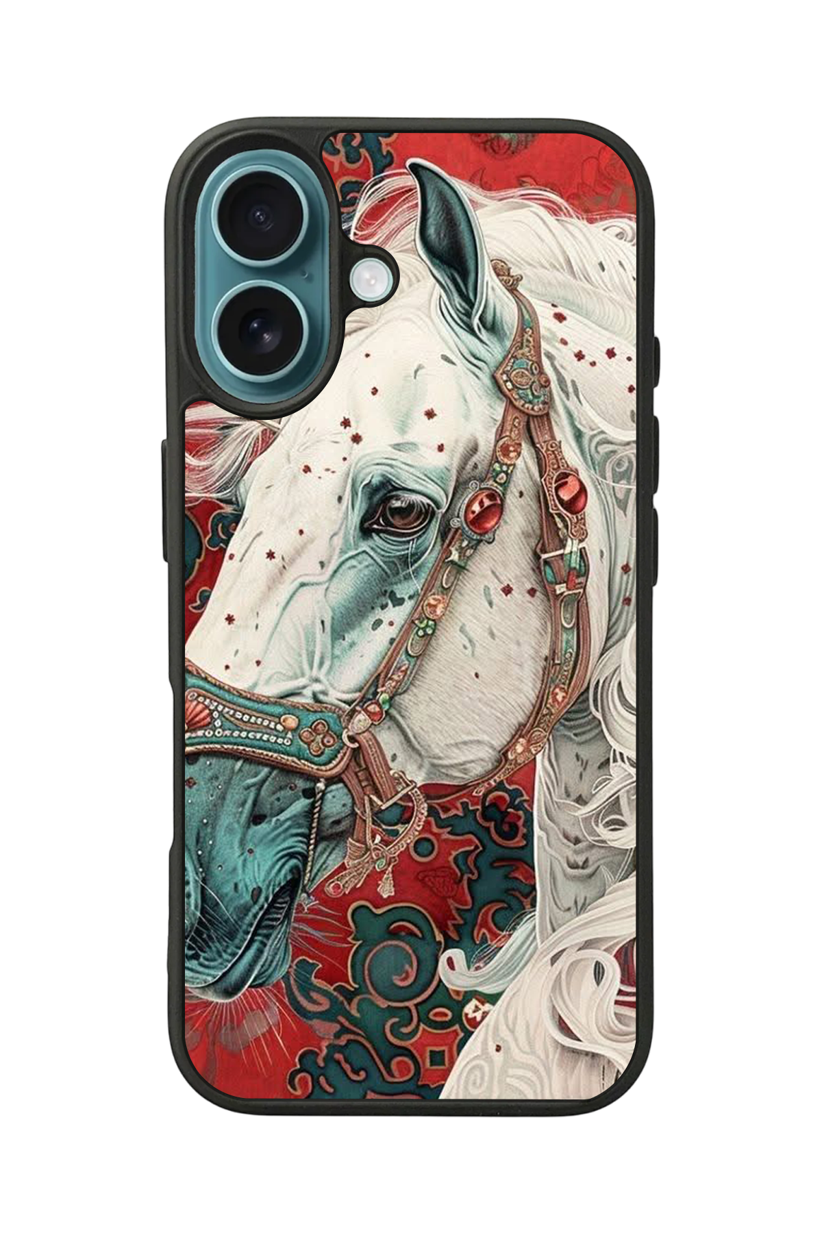 iPhone 16 Plus Uyumlu At Horse Tasarımlı Glossy Premium Kılıf