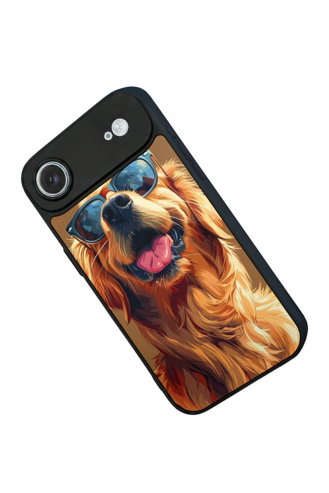iPhone 17 Air Uyumlu Golden Kopek Tasarımlı Glossy Premium Kılıf