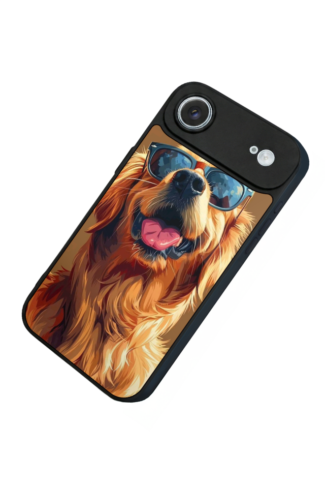 iPhone 17 Air Uyumlu Golden Kopek Tasarımlı Glossy Premium Kılıf