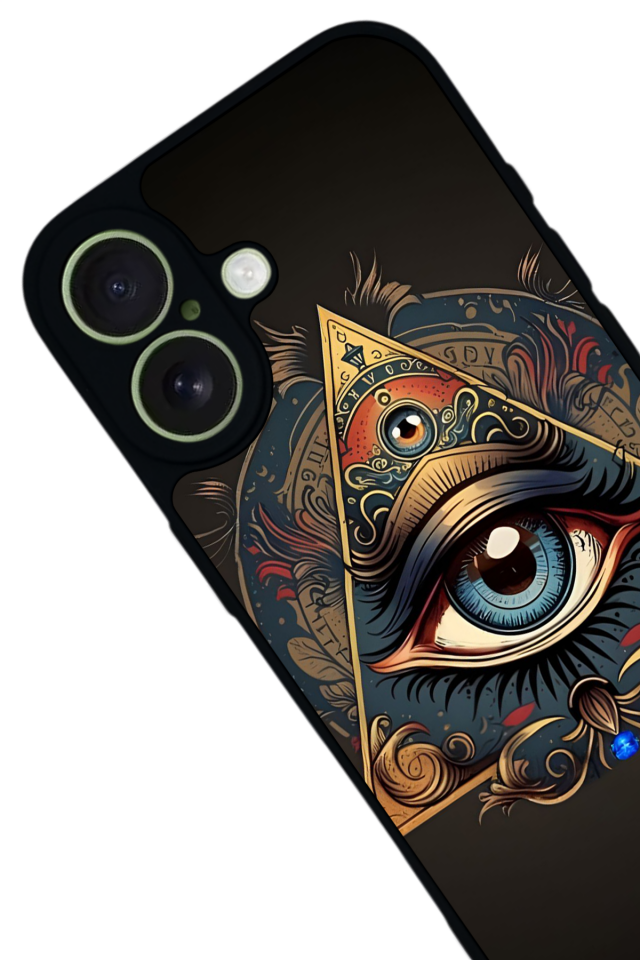 iPhone 17 Uyumlu Göz Tasarımlı Glossy Premium Kılıf