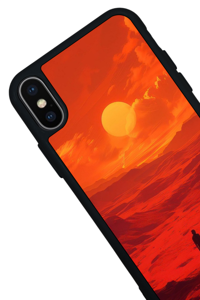 iPhone XS Max Uyumlu Güneş Tasarımlı Glossy Premium Kılıf