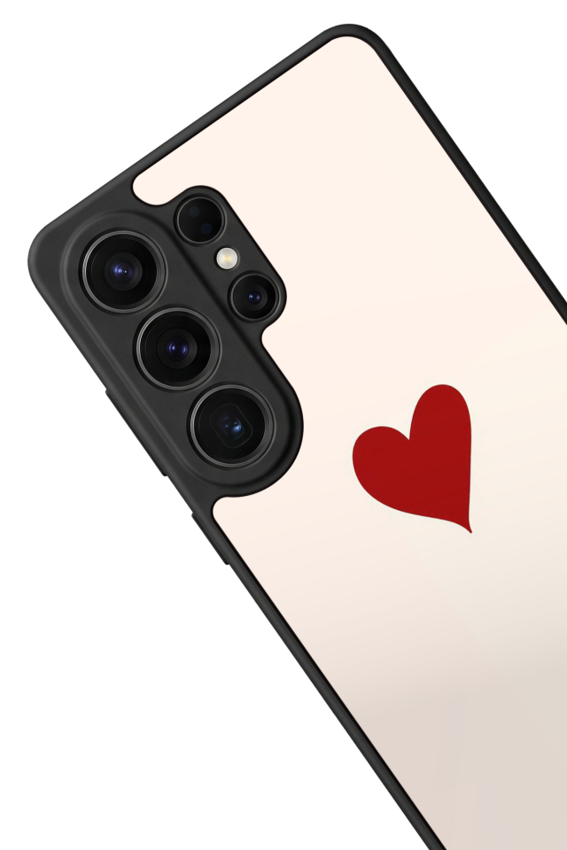 Samsung Galaxy S26 Ultra Uyumlu Kalp Love Tasarımlı Glossy Premium Kılıf