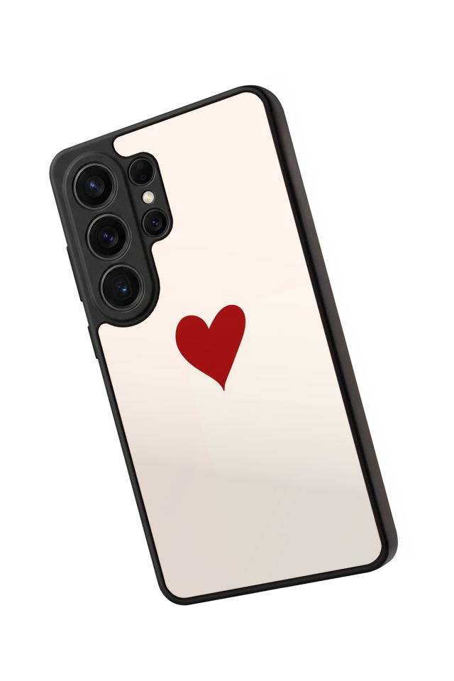 Samsung Galaxy S26 Ultra Uyumlu Kalp Love Tasarımlı Glossy Premium Kılıf