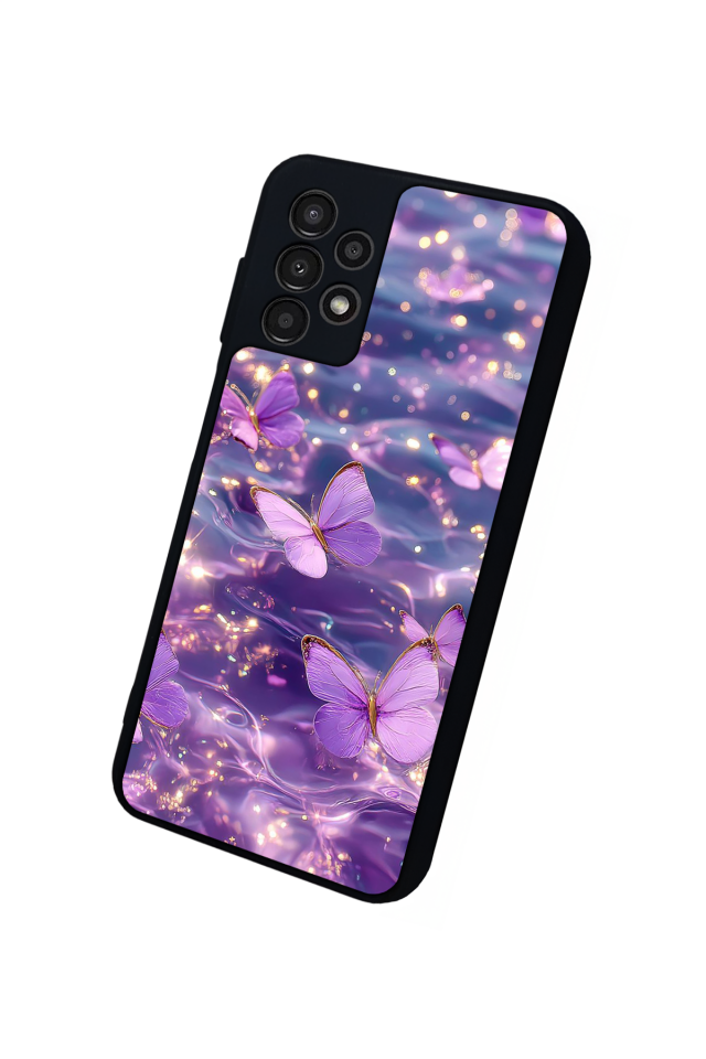 Samsung Galaxy A23 Uyumlu Kelebek Tasarımlı Glossy Premium Kılıf