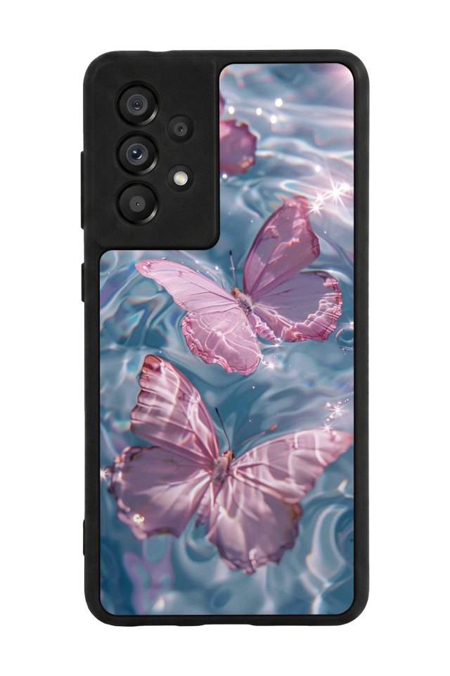 Samsung Galaxy A73 Uyumlu Kelebek Tasarımlı Glossy Premium Kılıf