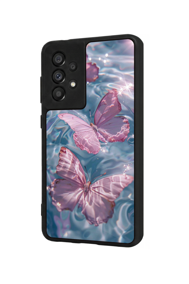Samsung Galaxy A73 Uyumlu Kelebek Tasarımlı Glossy Premium Kılıf