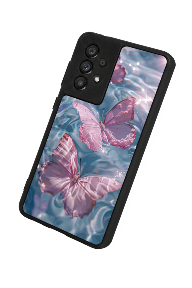 Samsung Galaxy A73 Uyumlu Kelebek Tasarımlı Glossy Premium Kılıf