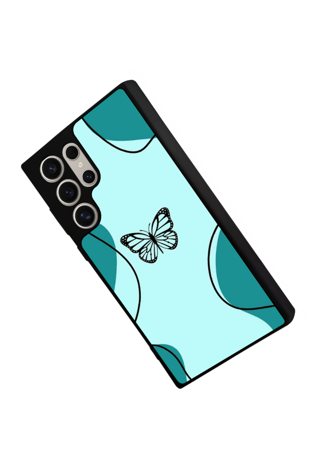 Samsung Galaxy S24 Ultra Uyumlu Kelebek Tasarımlı Glossy Premium Kılıf