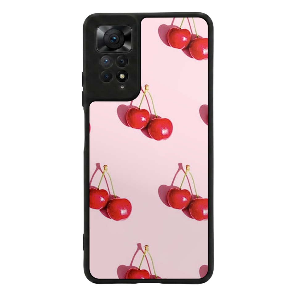 Xiaomi Redmi Note 11 Pro Uyumlu Kiraz Tasarımlı Glossy Premium Kılıf