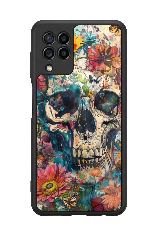 Samsung Galaxy M32 Uyumlu KuruKafa Tasarımlı Glossy Premium Kılıf