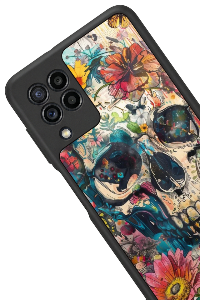 Samsung Galaxy M32 Uyumlu KuruKafa Tasarımlı Glossy Premium Kılıf