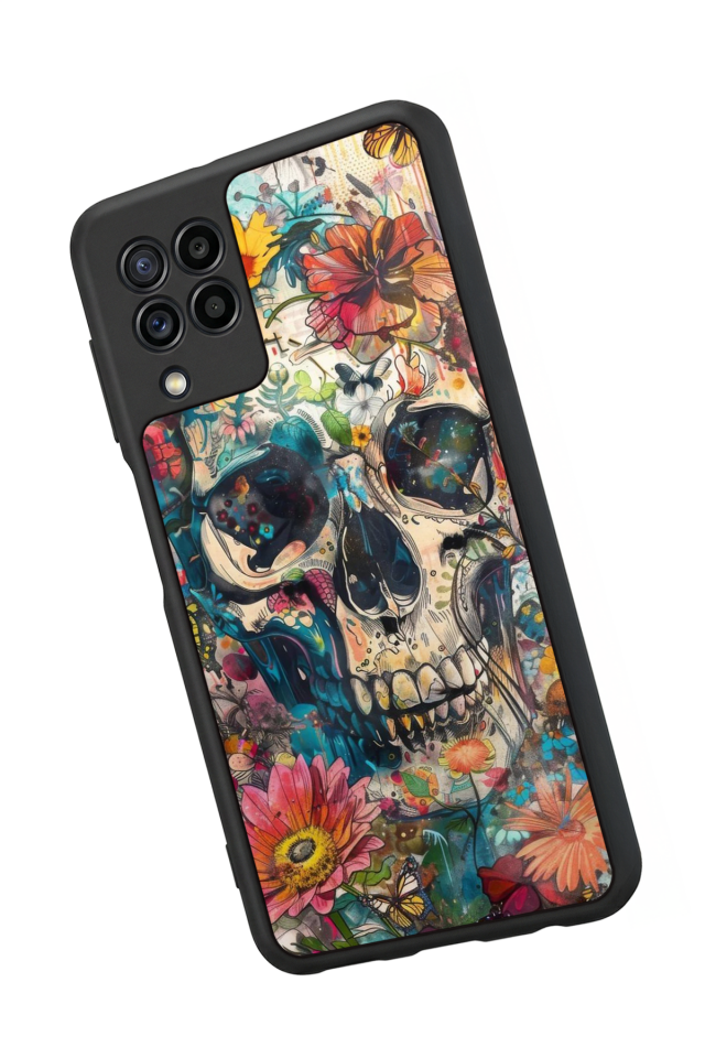 Samsung Galaxy M32 Uyumlu KuruKafa Tasarımlı Glossy Premium Kılıf