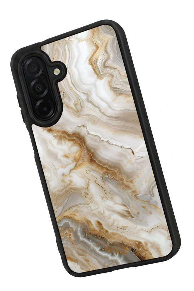 Samsung Galaxy A26 Uyumlu Mermer Marble Tasarımlı Glossy Premium Kılıf