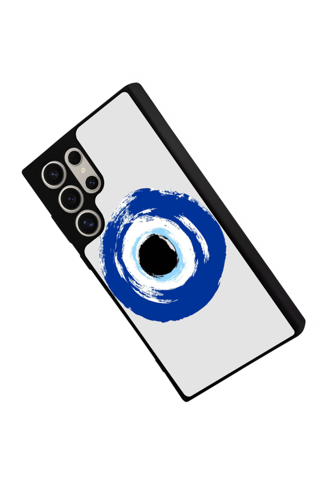 Samsung Galaxy S23 Ultra Uyumlu Nazar Tasarımlı Glossy Premium Kılıf